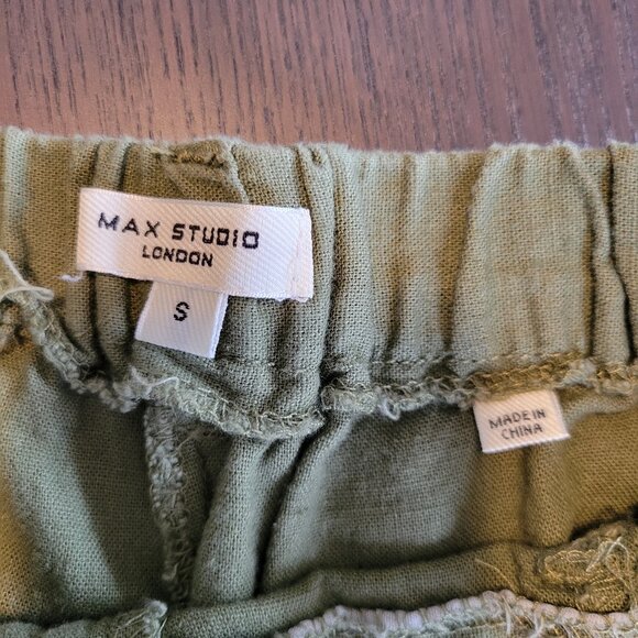 Max Studio Linen Blend Wide Leg Trousers - Picture 4 of 5